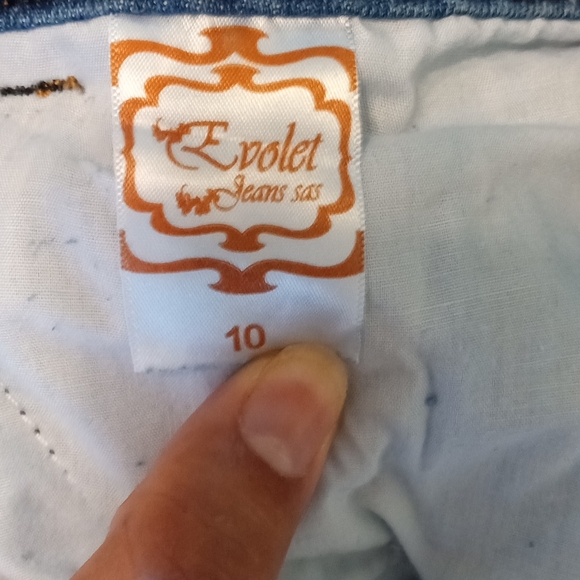 Evolet open flare denim jeans size 10 (small) - Picture 2 of 7
